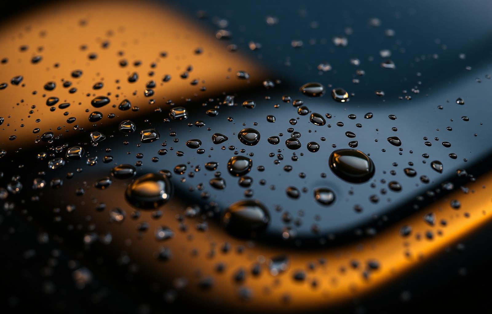 Water beading on ceramic coated paint